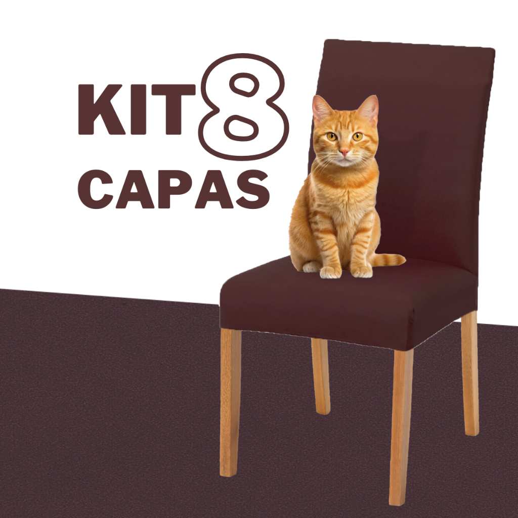 Kit 8 Capas de Cadeiras de Jantar Coladinha Malha Gel em Oferta na Shopee