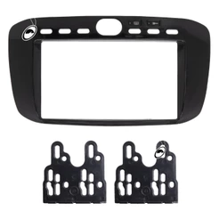 Moldura De Painel 2 Din Fiat Punto 2013 2014 2015 2016 2017 Linea 2ª Versão 2015 2016 + Suportes Fixação Laterais