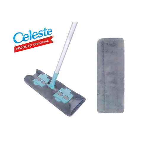 Rodo Mop Chenille Vassoura E Pano Em Microfibra