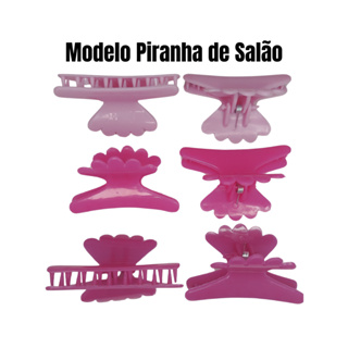 Kit 6/12 Piranha Salão Cabeleireiro Prendedor De Cabelo Grande Envio Imediato em Oferta na Shopee
