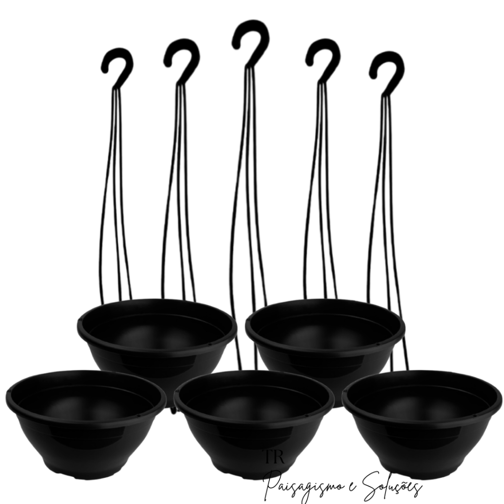 kit 5 Vasos Cuias 21 com Alça na Cor Preta em Oferta na Shopee