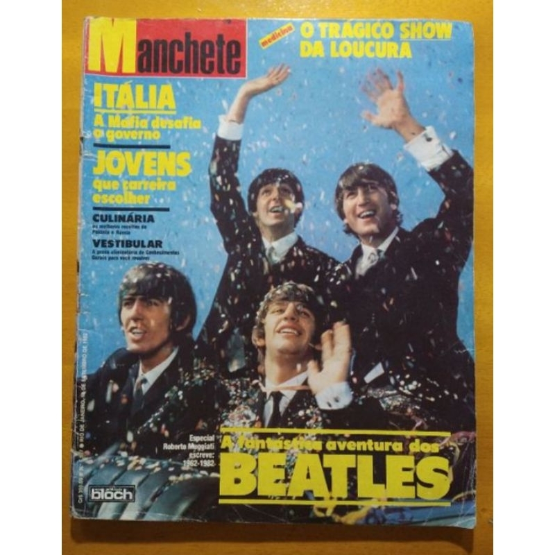 Revista Manchete Beatles muito rara de 1982, para colecionador