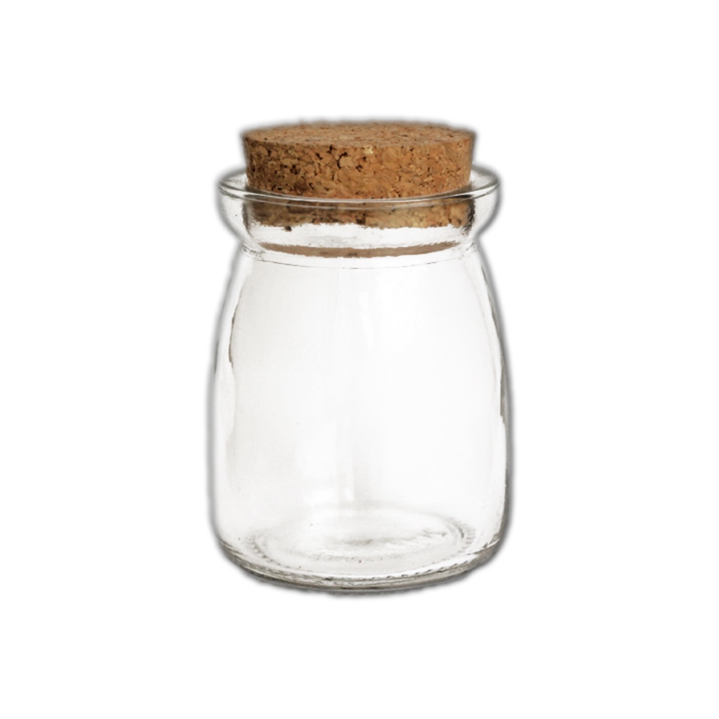 Pote de Vidro 100ml com rolha 30 unidades