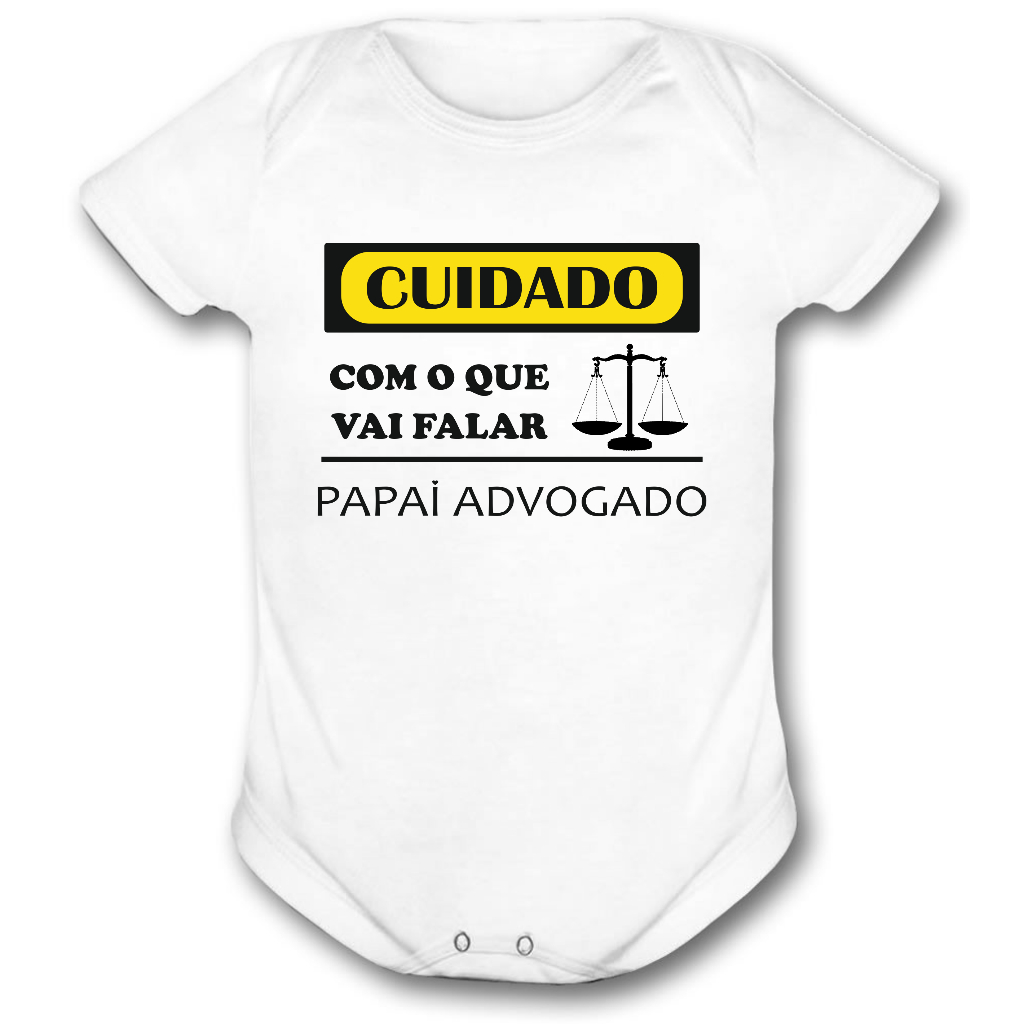 Body Bebê Papai Advogado OAB filho de advogado unisex R2470E