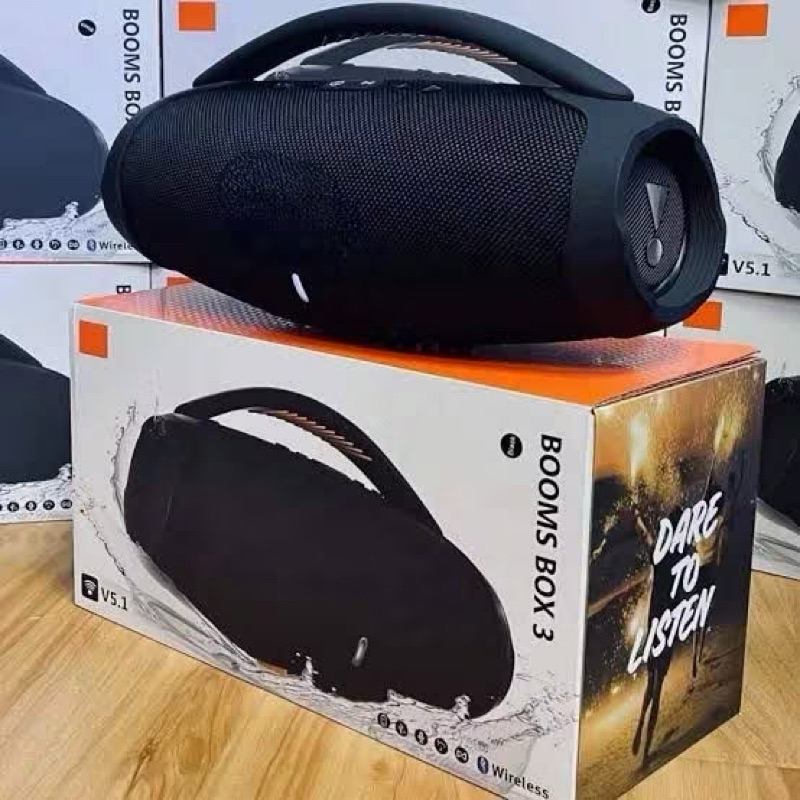caixa som bluetooth BOOMBOX 3 35CM 80W moderna e compacta