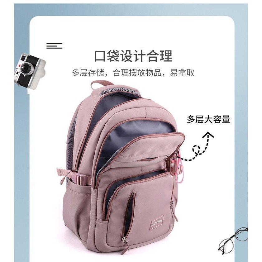 Mochila Feminina Escolar Passeio Coreano Grande Capacidade Impermeável Pronta Entrega