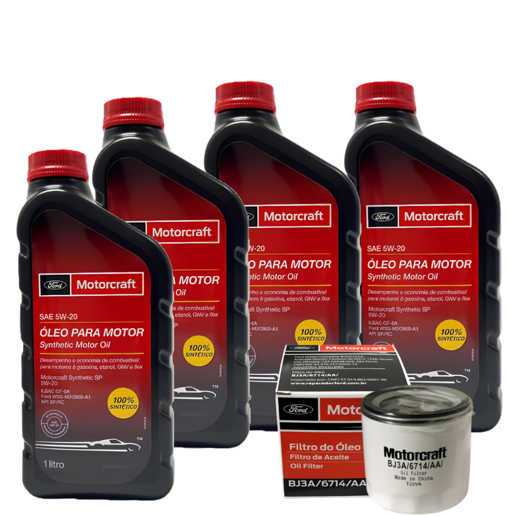 Kit 4 Litros De Oleo 5w20 E Filtro De Oleo Motorcraft Ford Ecosport Focus Ka 3 Cilindros Revisão