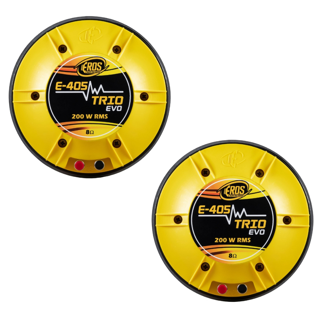 Kit 2 Driver Eros E405 Trio EVO Amarelo 200w 8 Ohms Profissional E-405 Fenolico 2 pol E 405 SFD 4300 em Oferta na Shopee