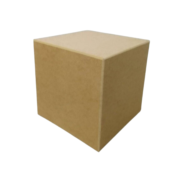 Cubo Liso Decorativo Para Festas MDF Cru