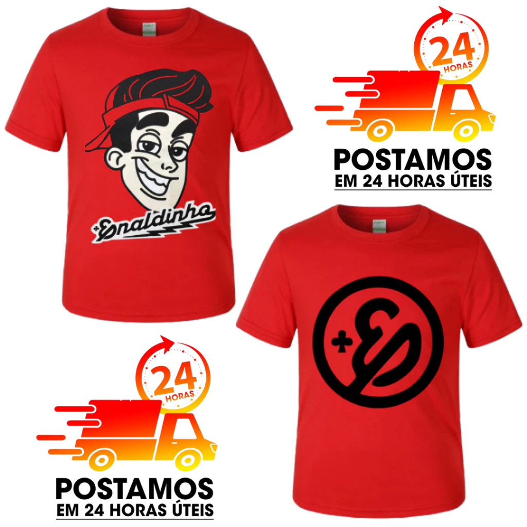 Camiseta Infantil Enaldinho Youtuber Desenho 100% Algodão DTF