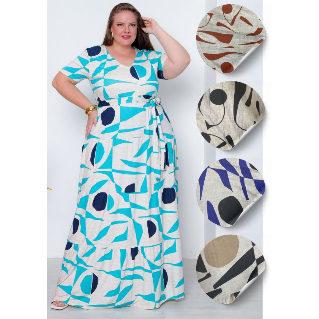 Lindo Vestido modelo Safira - Plus Size.