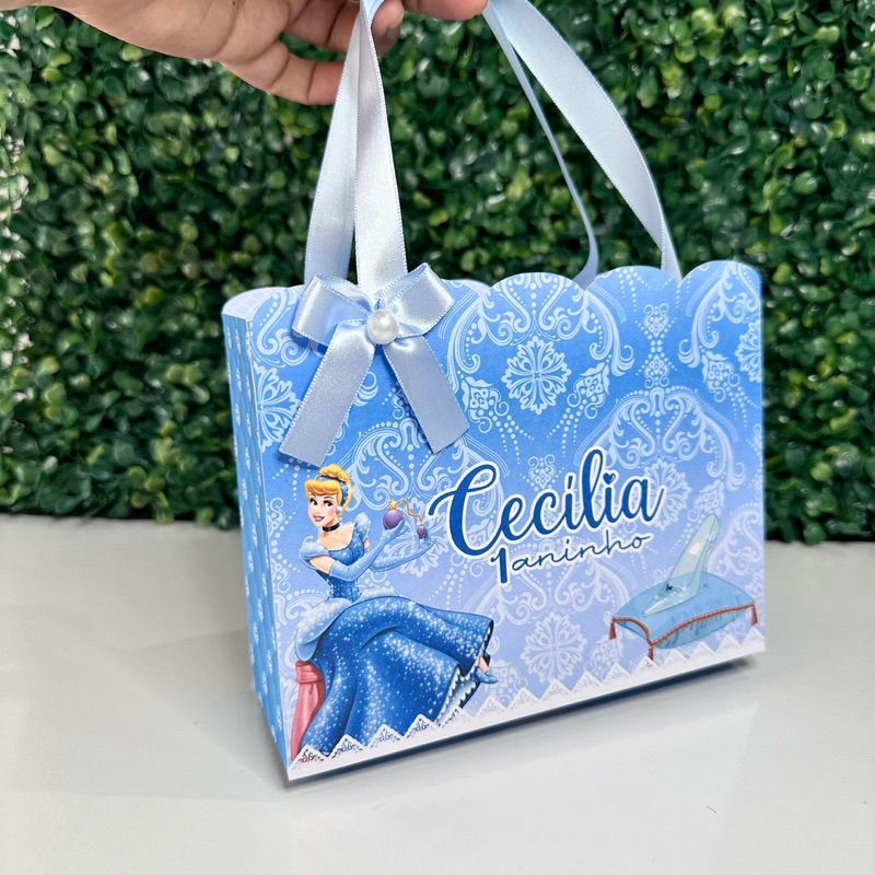 Sacolinhas Personalizadas Cinderela lembrancinha de aniversário/ lancheirinhas aniversário personalizadas