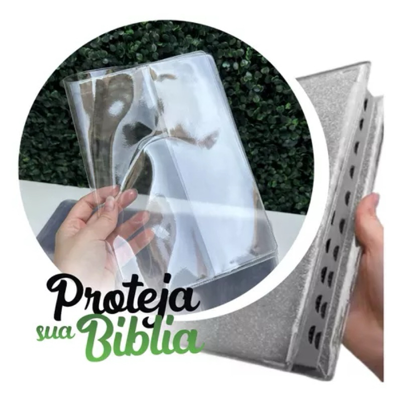 CAPA PROTETORA TRANSPARENTE PARA BÍBLIAS LETRAS MÉDIAS E HIPER GIGANTES 14cmx22cm NÚMERO 11