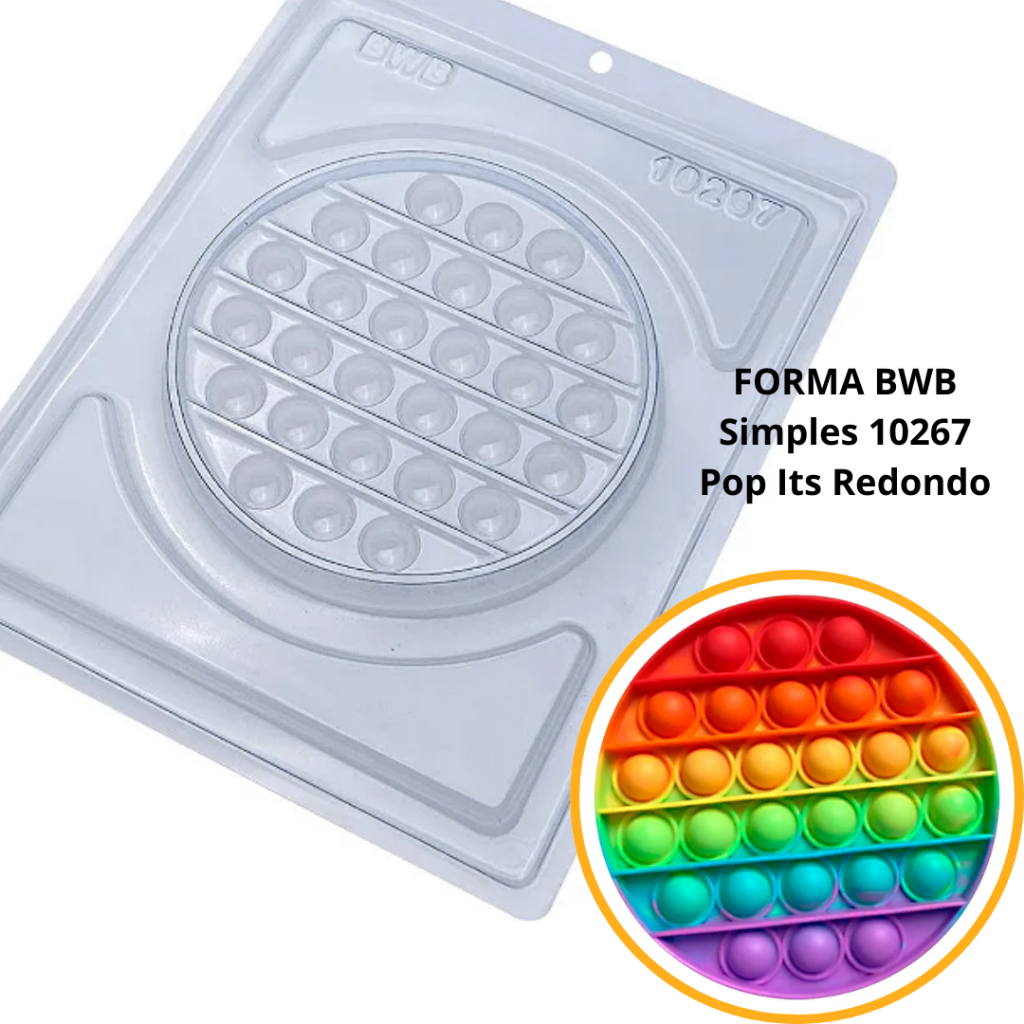 1~10 Forma BWB Simples P/ Chocolate Pop Its Fidget Toy Dia Das Crianças - 10267 Redondo Simples em Oferta na Shopee