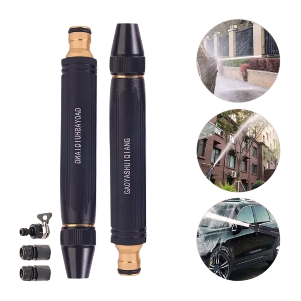 Kit Bico de Alta Pressão para Mangueira com Conectores – Limpeza Pesada, Carros, Quintal