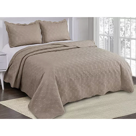 Kit Cobre Leito Colcha King 3 Peças Dupla Face Porta Travesseiro Luxo