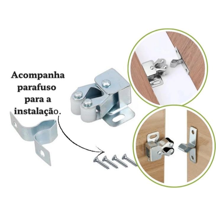 Fecho Rolete (10 Peças) Zincado Para Armario Móveis de Aço em Oferta na Shopee