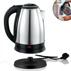 Chaleira Elétrica Inox 1.8L Luz Indicadora Jarra Ferve Água Rápido Desligamento Automático