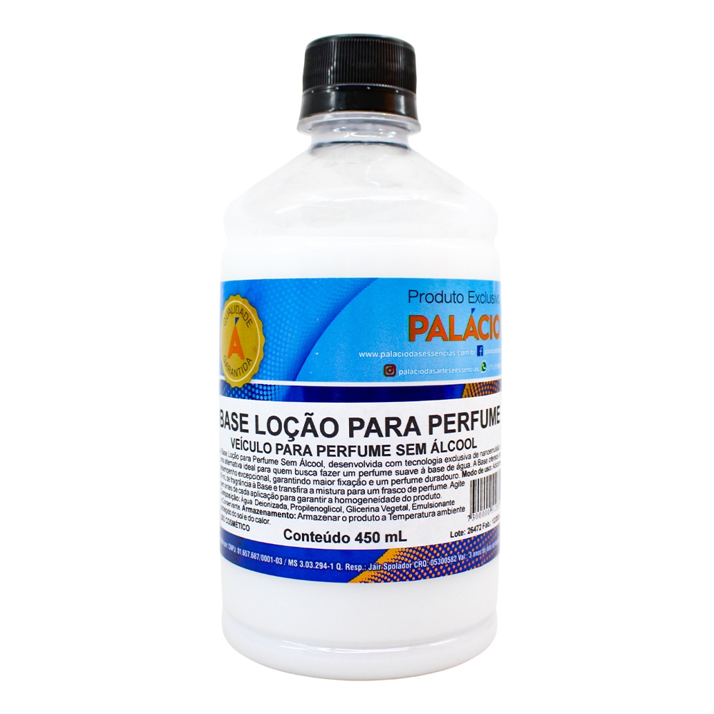 Base Loção para Perfume (Veículo para Perfume sem Álcool) – 450 ml