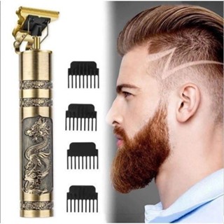 Máquina de cortar cabelo barbeiro dragão profissional elétrica bateria recarregável em Oferta na Shopee