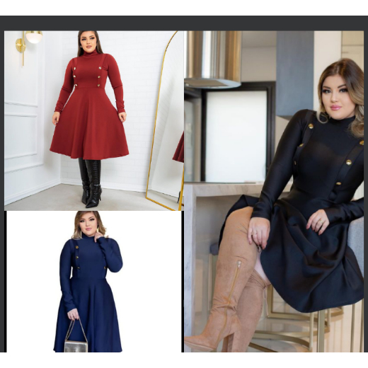 Vestidos Evangélicos Plus Size Manga Longa Gola Alta Botões Moderno Luxo Estilo Sobretudo Godê