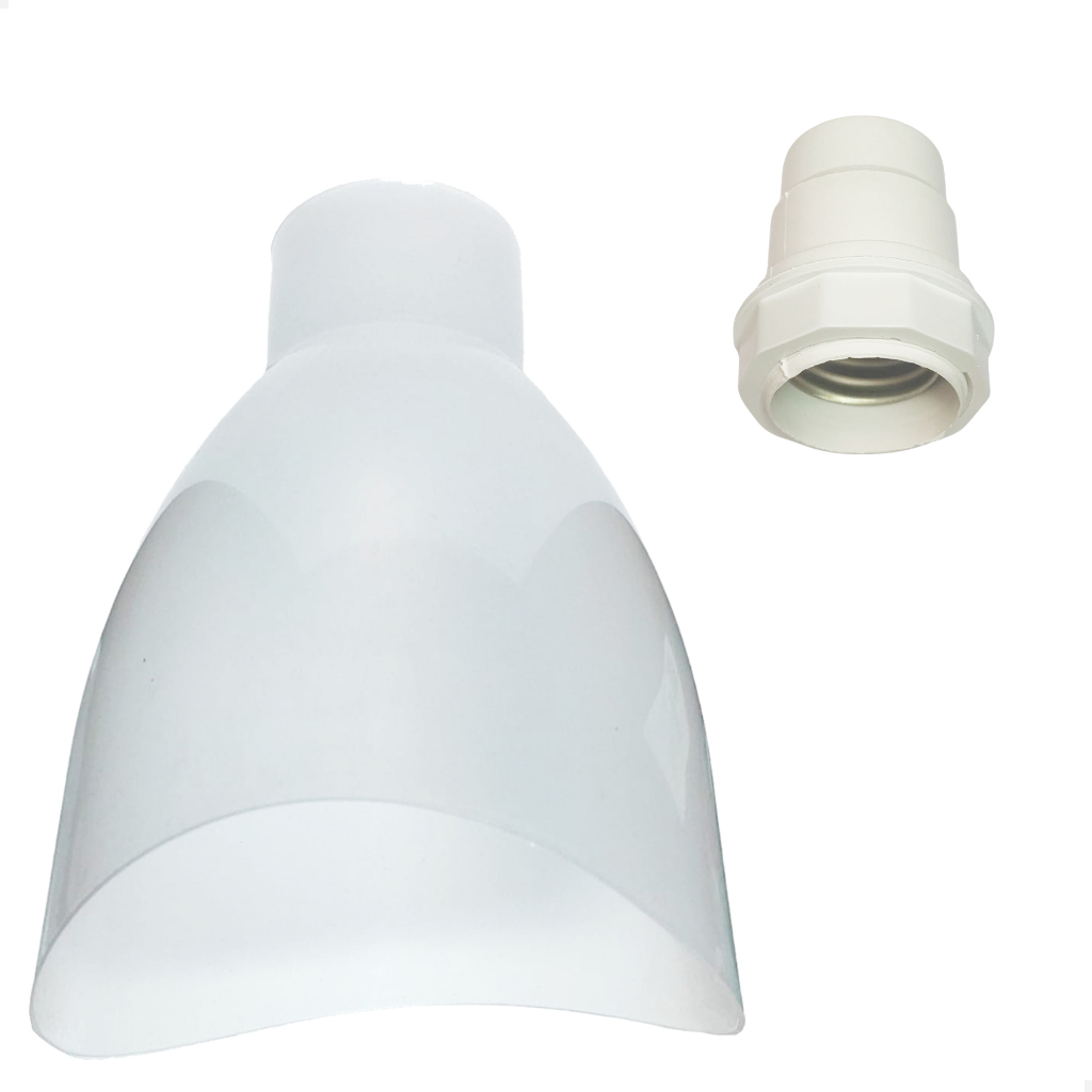 Kit completo Cúpula Tulipa Globo Soquete Ventilador de Teto Universal Venti Delta Ventisol Tron Sid