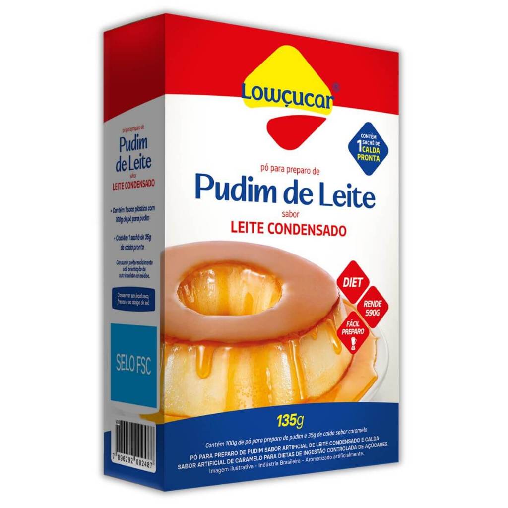 Pudim De Leite Sabor Leite Condensado Zero Açucares 135g - Lowçúcar