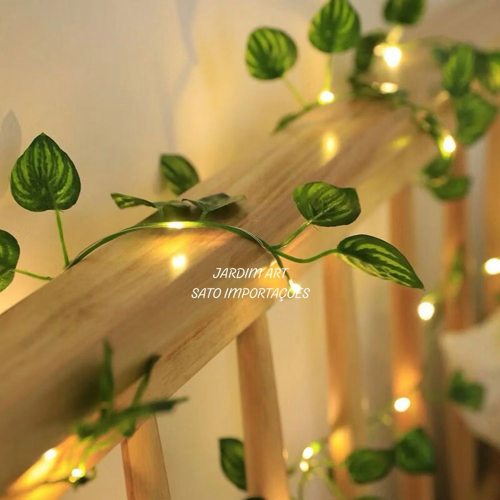 Luz de Fada com Folhas – Perfeita para Quartos, Cafés e Decoração de Parede em Oferta na Shopee