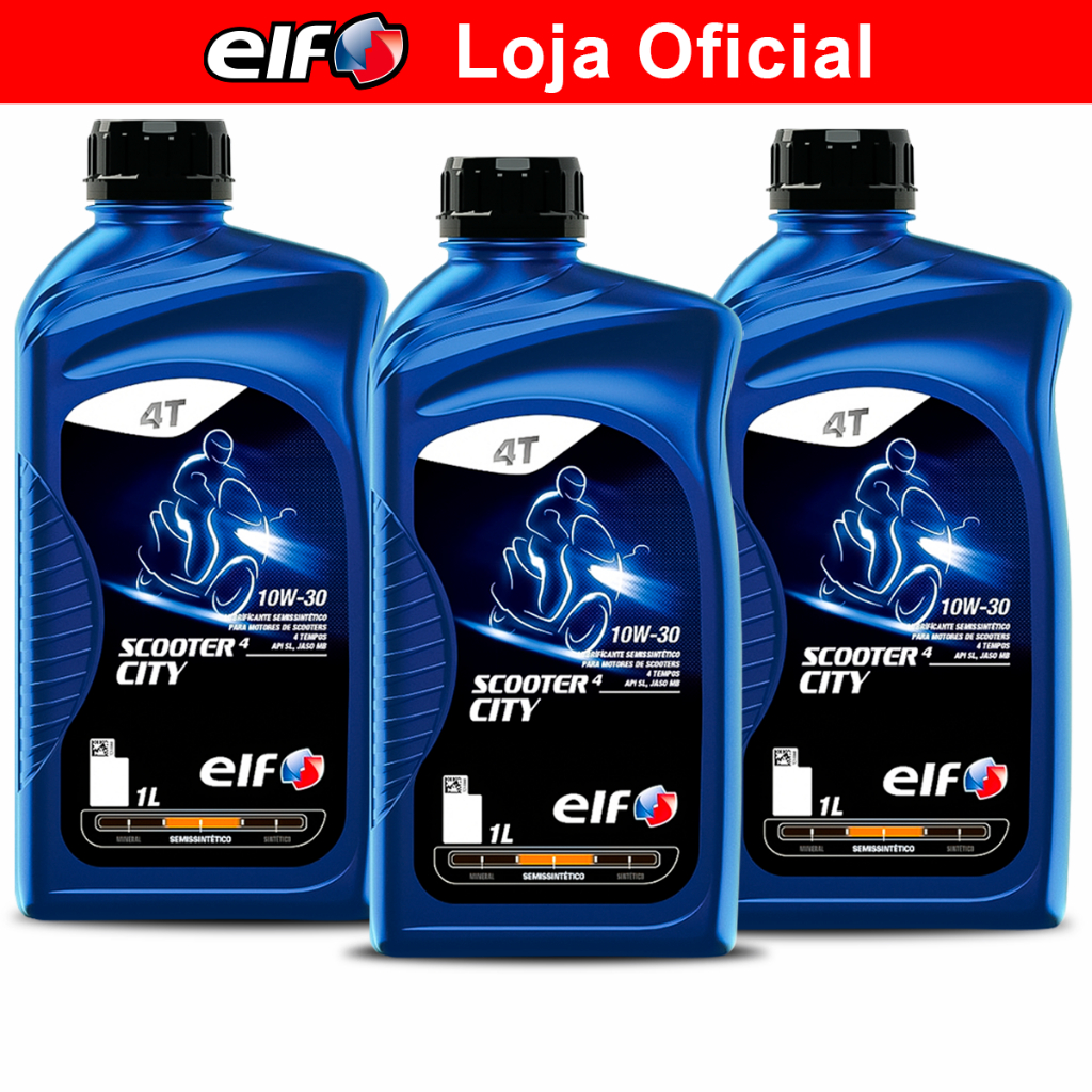 Kit 3x óleo para Scooter 10W-30 Semi-sintético Elf Scooter 4 City - Spare Parts and Accessories for Vehicles