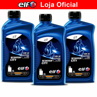 Kit 3x óleo para Scooter 10W-30 Semi-sintético Elf Scooter 4 City em Oferta na Shopee