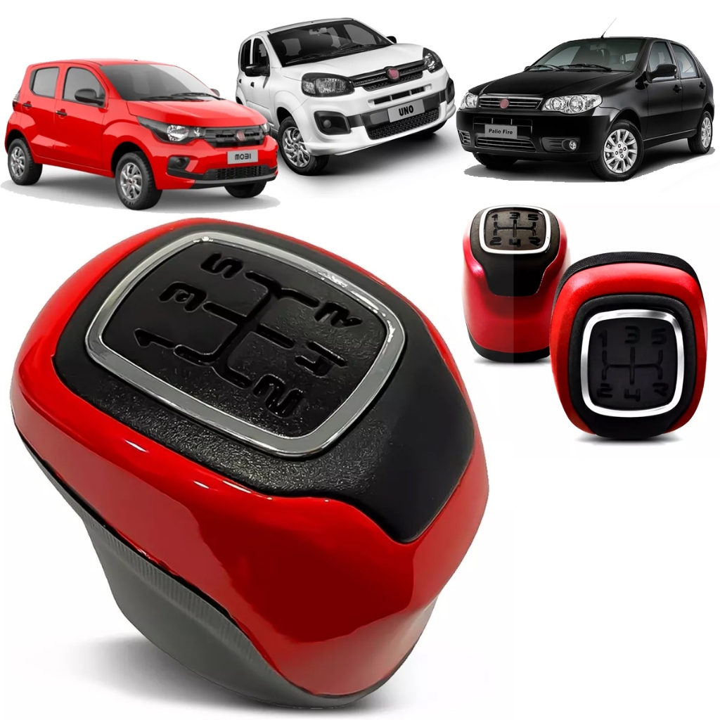 Manopla Bola de Câmbio Marcha Fiat Palio Siena Strada Uno Mobi Idea Cores Variada em Oferta na Shopee