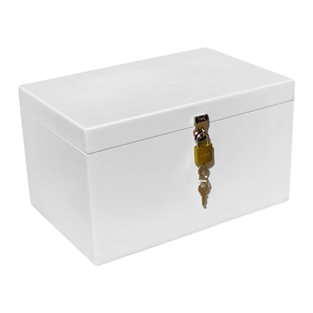 Caixa Organizador Caixa Pra Presente Bau Com Cadeado Kraft