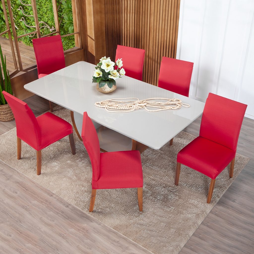 Capas De Cadeira Para Mesa de Jantar Protetora Com Elástico em Oferta na Shopee