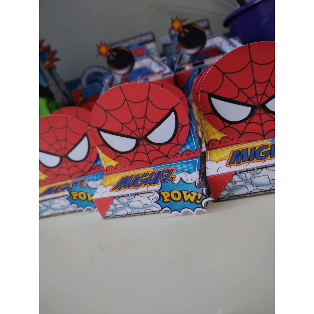 Porta Bis Duplo Homem Aranha -Porta Bis festa infantil - Aniversário - Lembrancinha Infantil -PEGUE E MONTE