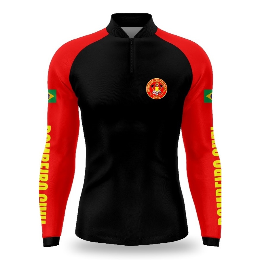 Camisa Camiseta Bombeiro Civil T-shirt Salva Vidas Uv50 em Oferta na Shopee