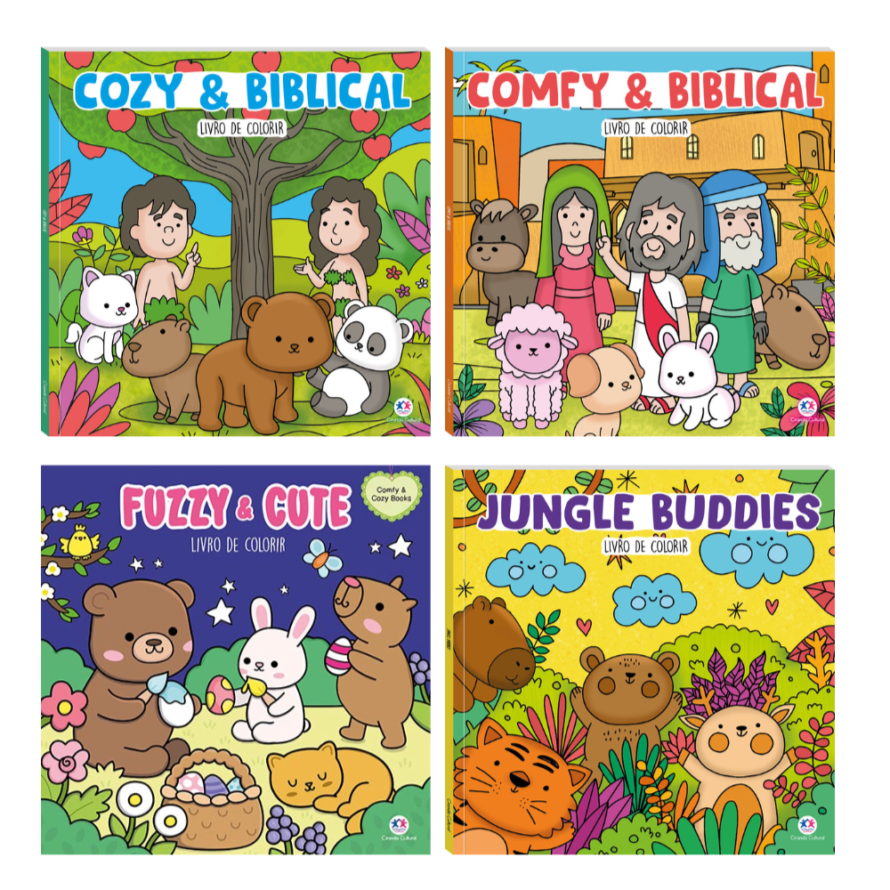 Kit Livros de colorir - Comfy & Cute - Books & Magazines
