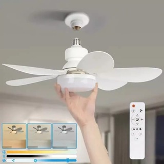 Ventilador de teto 80w Com Luz para Pequenos Espaços 6 Hélices Controle Remoto Bivolt LED 110V-220V em Oferta na Shopee