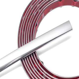 Friso Cromado 15mm Pestana Base de Vidro Para-choque Grade Porta Universal Rolo em Oferta na Shopee