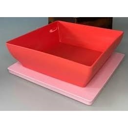 Travessa Zen Line Quadrada Laranja Tupperware 1,75L