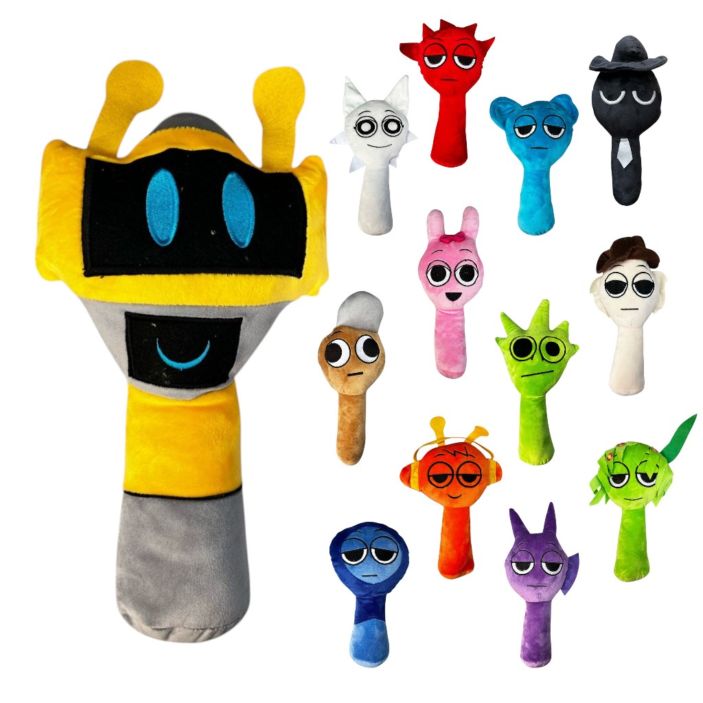 Pelúcia Sprunki 30cm Bordada Personagem Fofinho Jogo em Oferta na Shopee