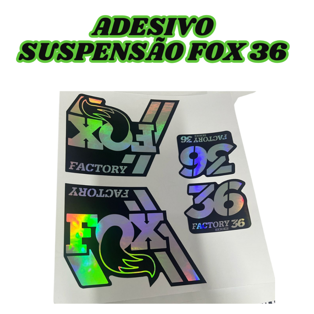 Adesivo HOLOGRÁFICO Para Suspensão Fox 36 Decalque Adesivo Garfo Mtb Bike