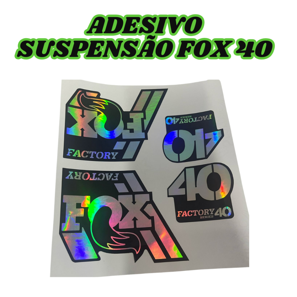 Adesivo HOLOGRÁFICO Para Suspensão Fox 40 Decalque Adesivo Garfo Mtb Bike