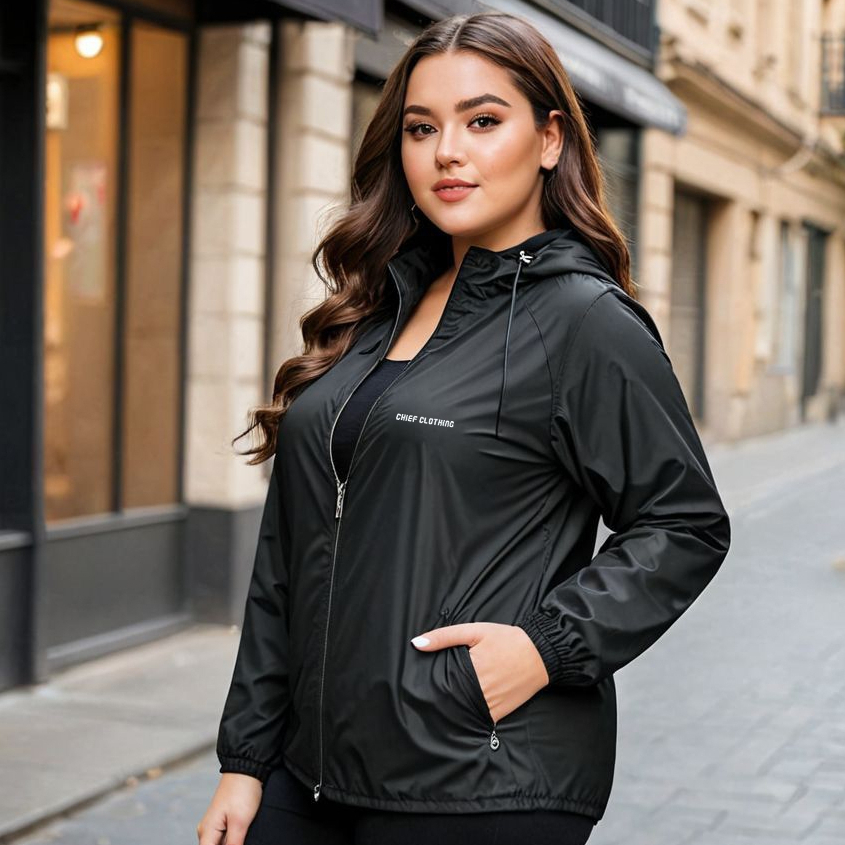 Jaqueta Corta Vento Feminino Impermeável Plus Size P ao G4