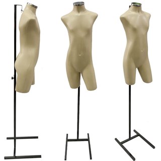 Manequim Infanto Juvenil + Pedestal regulável + Tampa cromada em Oferta na Shopee