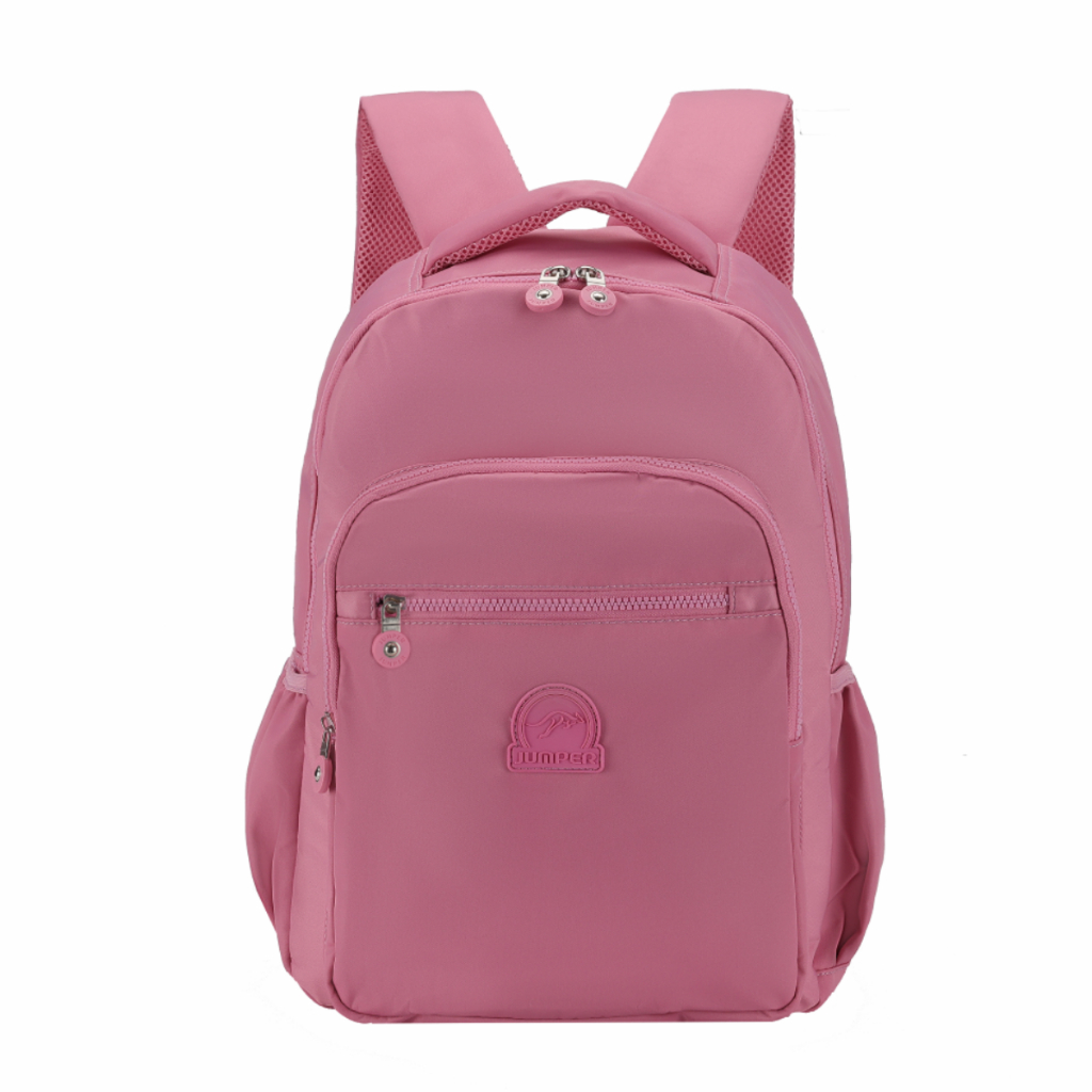Mochila Grande Feminina Escolar Trabalho Casual para Viagem com Bolso de Notebook Rosa de Alça