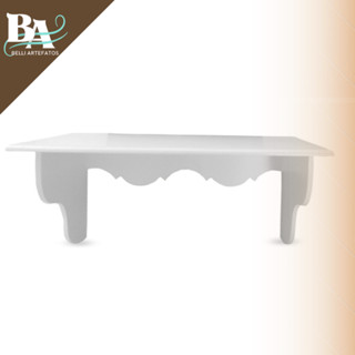 Prateleira Para Sala Decoracao Mdf Trabalhada Branca em Oferta na Shopee