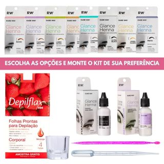 Henna Para Design De Sobrancelhas Glance 3,5 g Opções Removedor Fixador Kit Designer em Oferta na Shopee