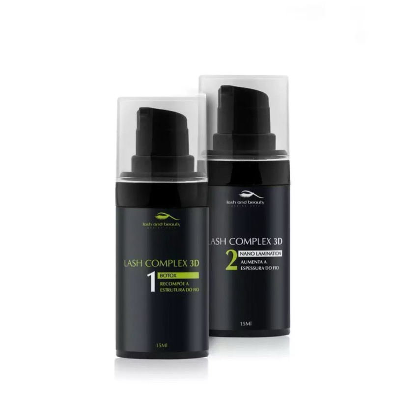 KIT LASH COMPLEX 3D PASSO 1 E PASSO 2 - LASH AND BEAUTY (15ML)