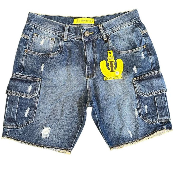 Bermuda Cargo Masculina Jeans 100% Algodao Melhor Estilo Melhor Qualidade Melhor Preço vem ser Exclusivo com a Invictus em Oferta na Shopee