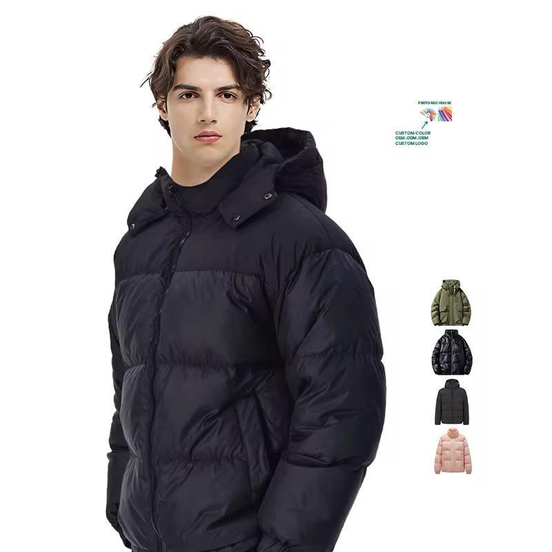 Jaqueta Bobojaco Grossa Nylon Forrada Masculina Com Capuz Removivel